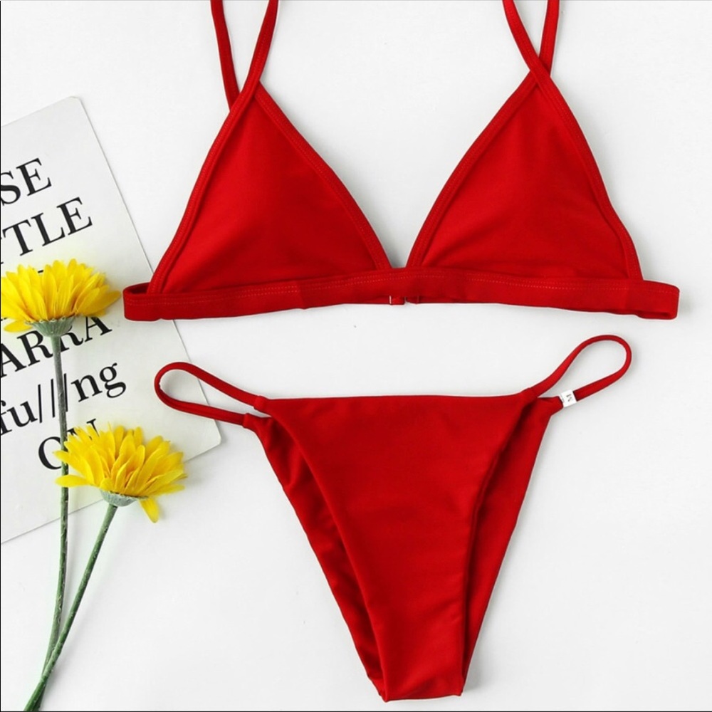 New Red Cheeky Bikini